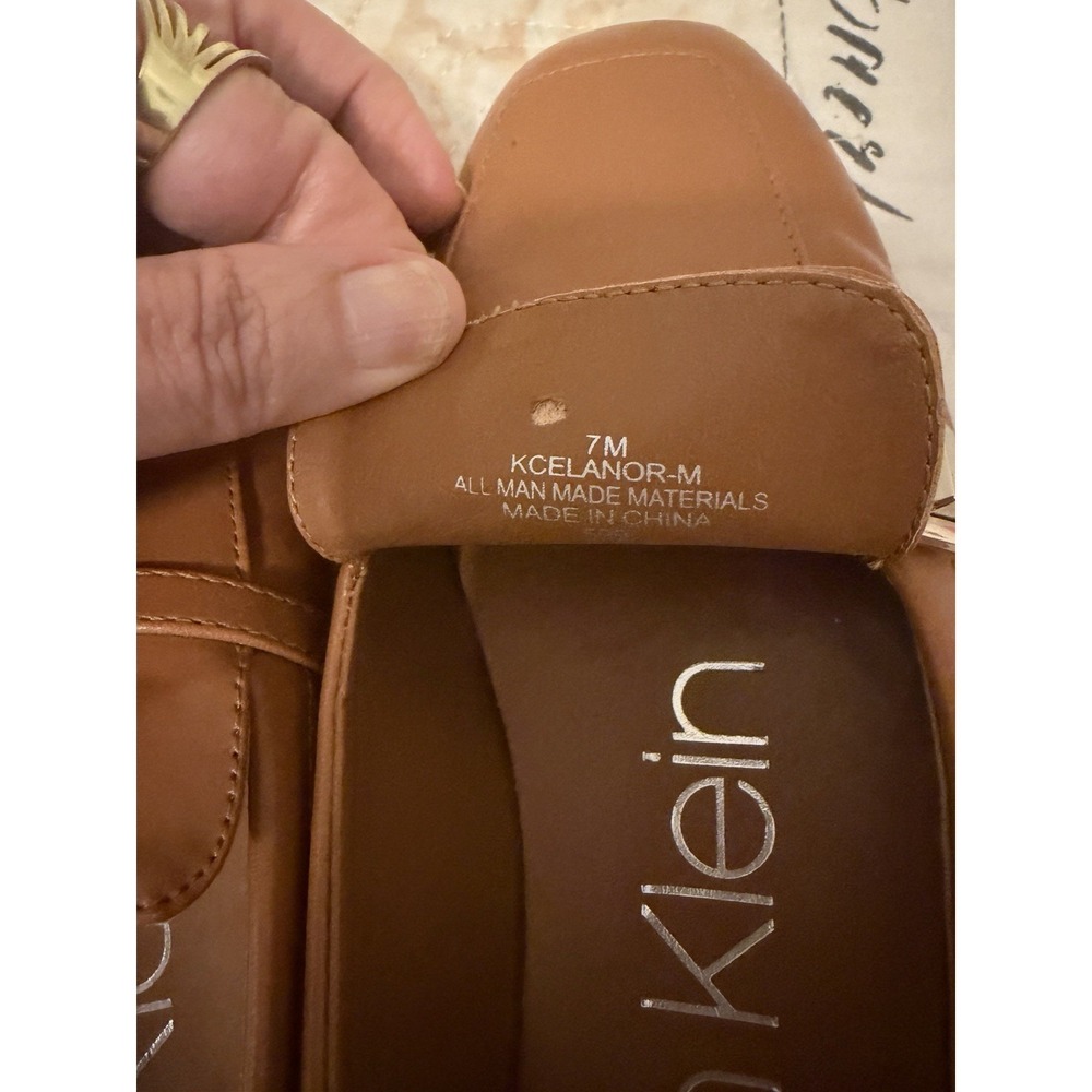 Calvin Klein Women's Linca Loafer Slip-On Shoes, Size 7 , Brown, Flat - Picture 3 of 5